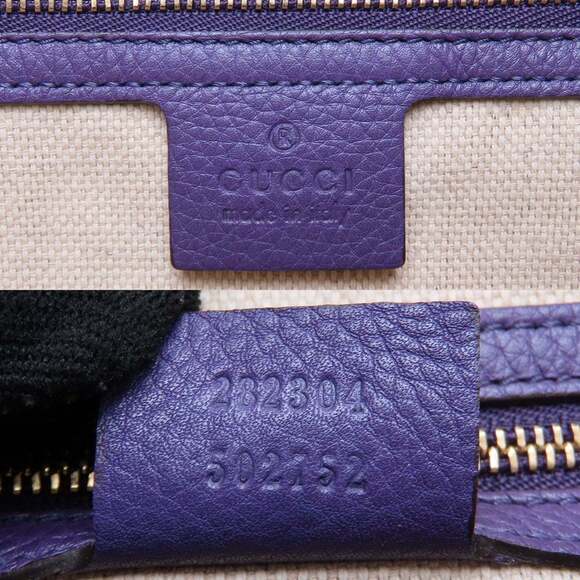 GUCCI Authentic Purple Leather Shoulder Bag - Picture 8 of 10